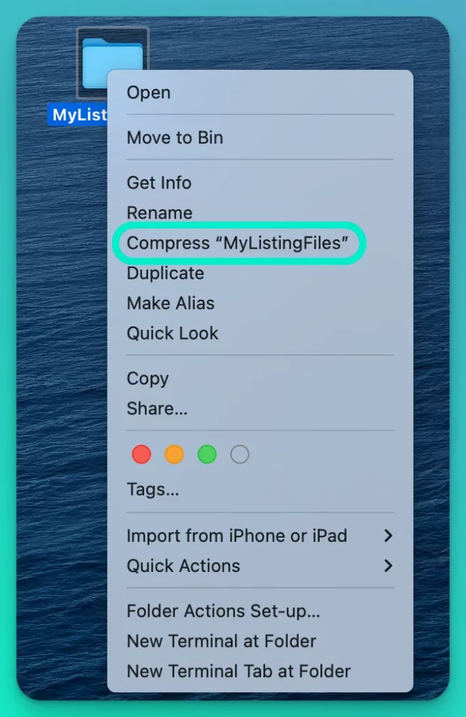 How to zip folders on a Mac