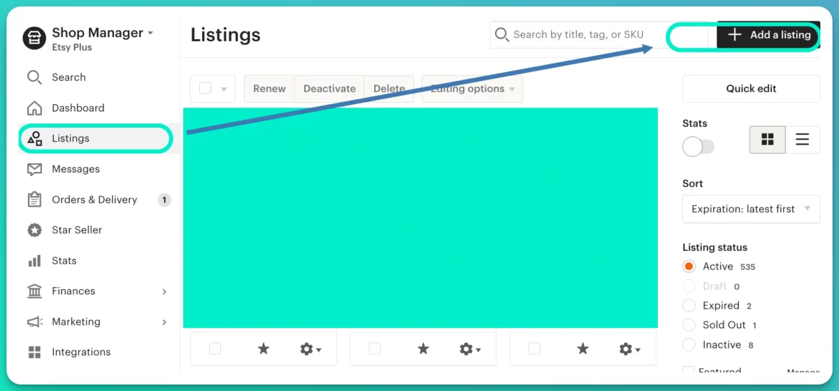 How to add a new listing on Etsy