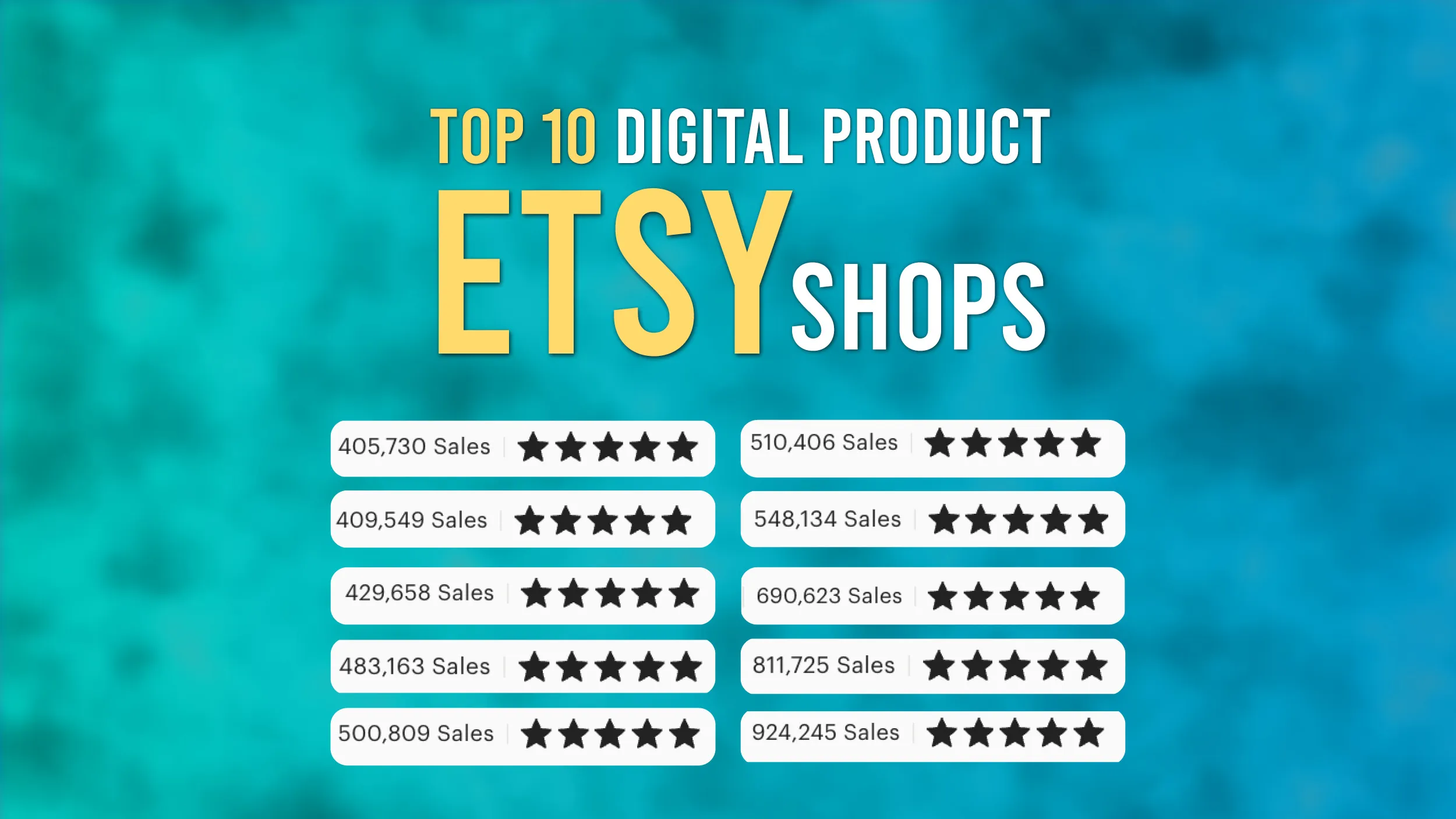 Top 10 Digital Product Stores on Etsy